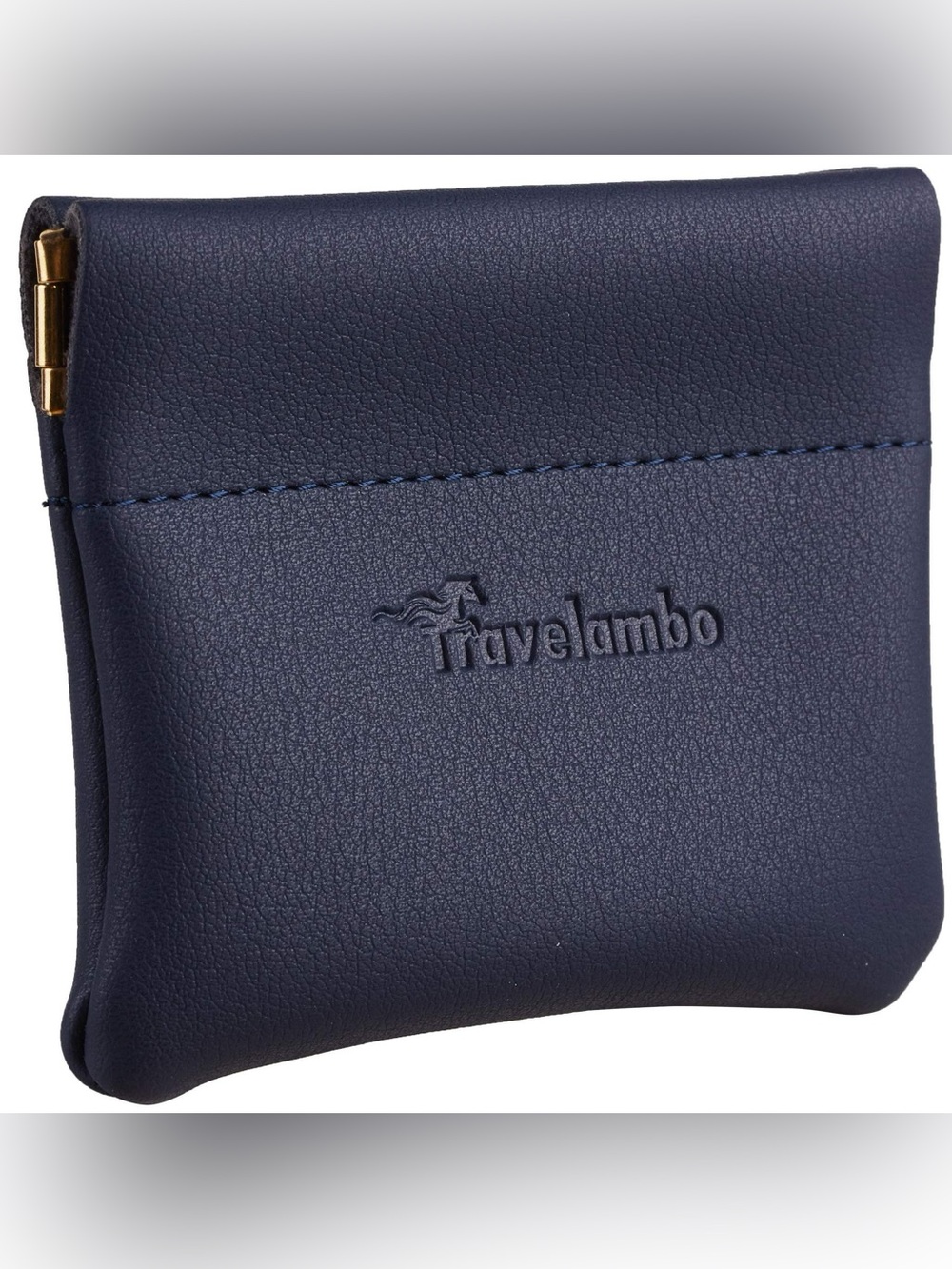 Travelambo Women's Pebble Blue Leather Coin Purse Wallet